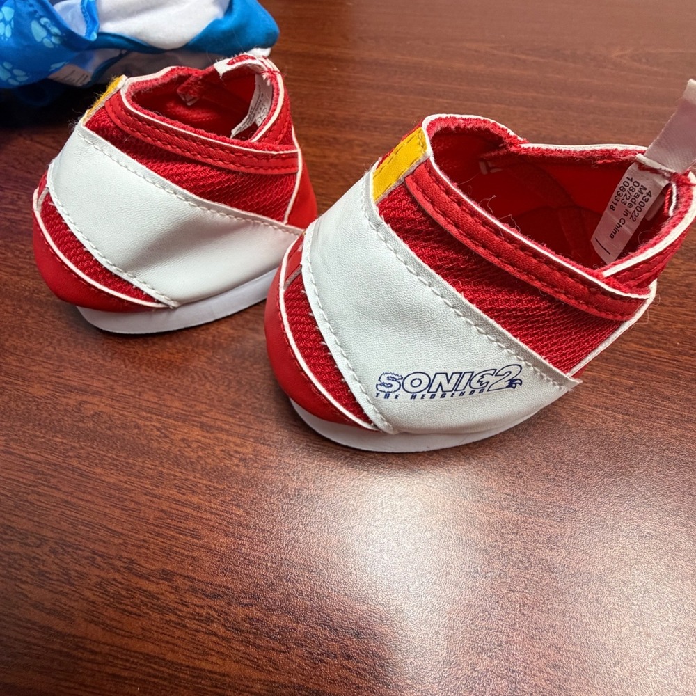 Build-A-Bear Sonic the Hedgehog 2 Red Sneakers Shoes Plush Accessory OS EXCLNT